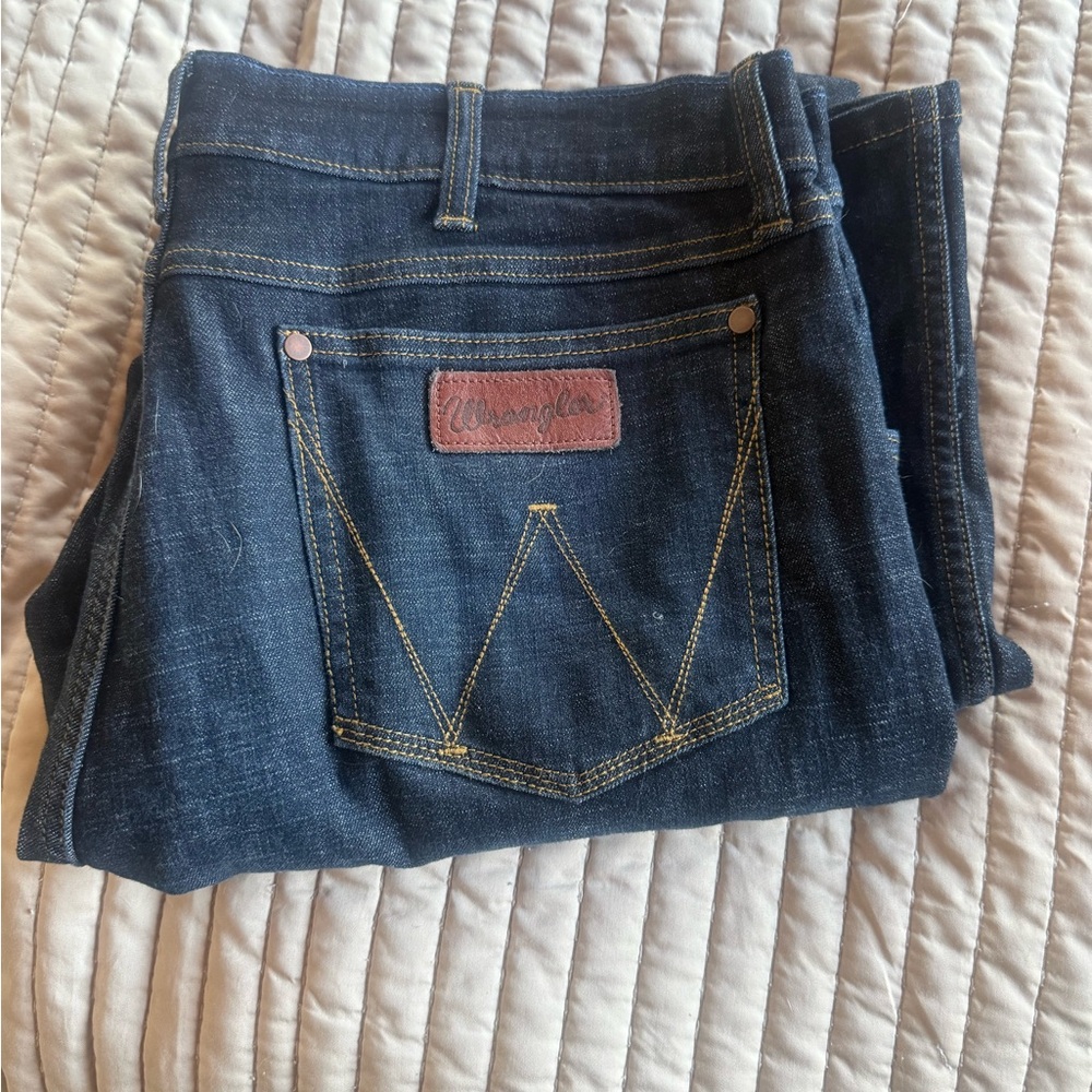 WRANGLER Dark Blue Denim Jeans